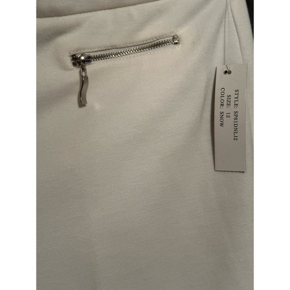 Larry Levine White Career/Dress Stretch Dress Pants Sz 12 - Picture 3 of 11